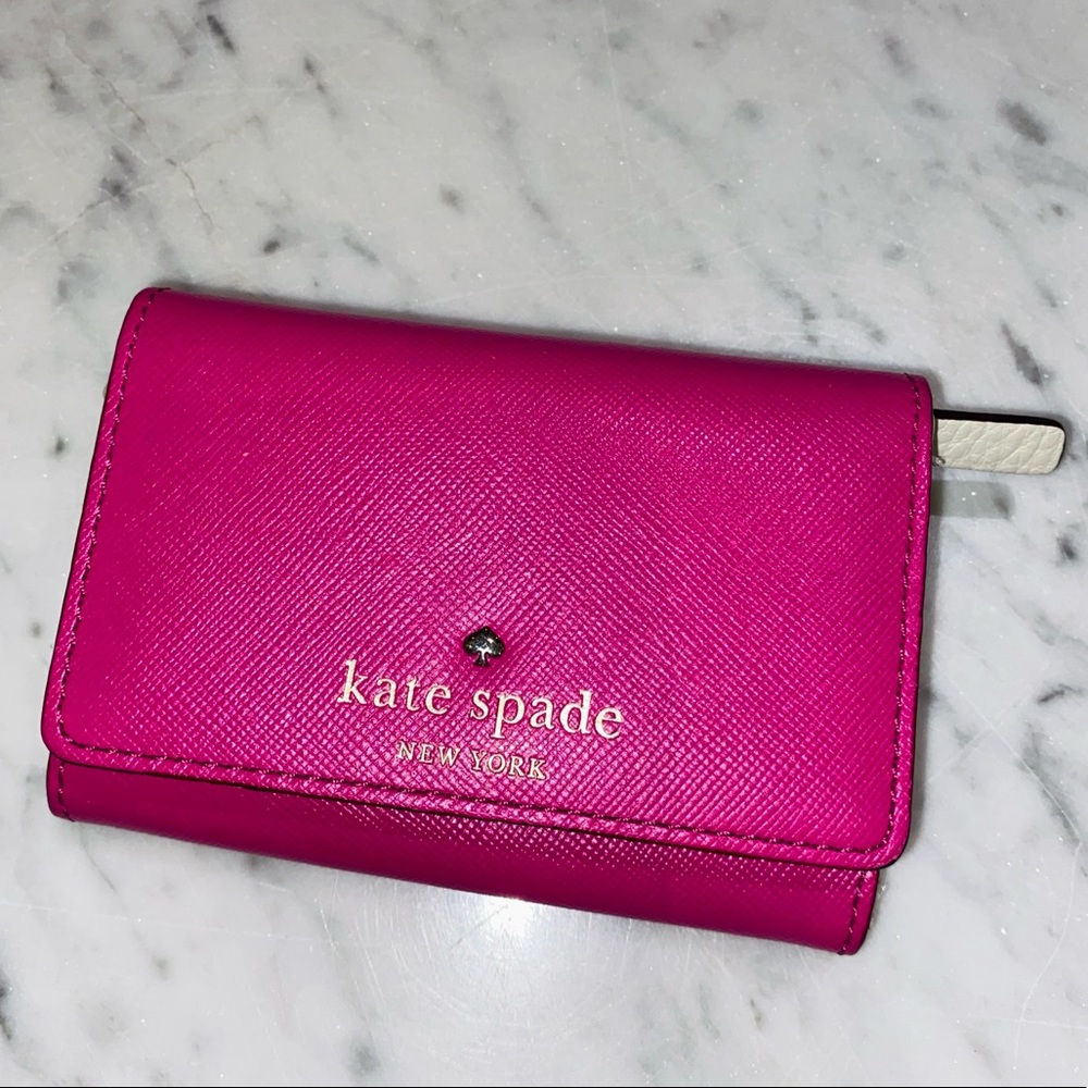 Kate Spade Hot Pink Polka Dot Cardholder